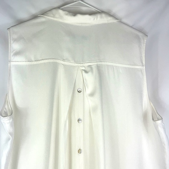 Fever sleeveless collared button down high/low tunic Sz XL - Picture 8 of 12